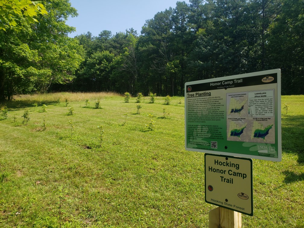 Collage of 10 signs on Honor Camp Trail