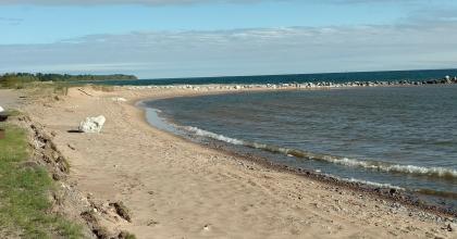 Erosion along the Bay Mills shoreline