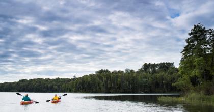 lake kayakers
