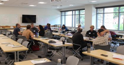 Breakout groups thinking about adaptive forest management strategies. 