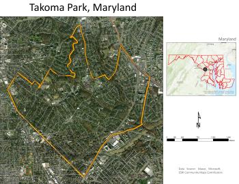 Municipal boundaries of Takoma Park
